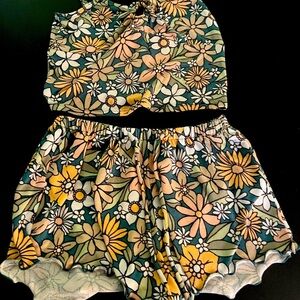 Gilly Hicks by Hollister floral sleep pajama set women’s XS